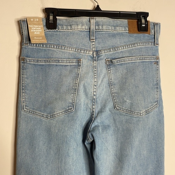 SOLD Madewell | Women’s The Perfect Vintage Straight Jeans Distressed Light - Picture 4 of 8